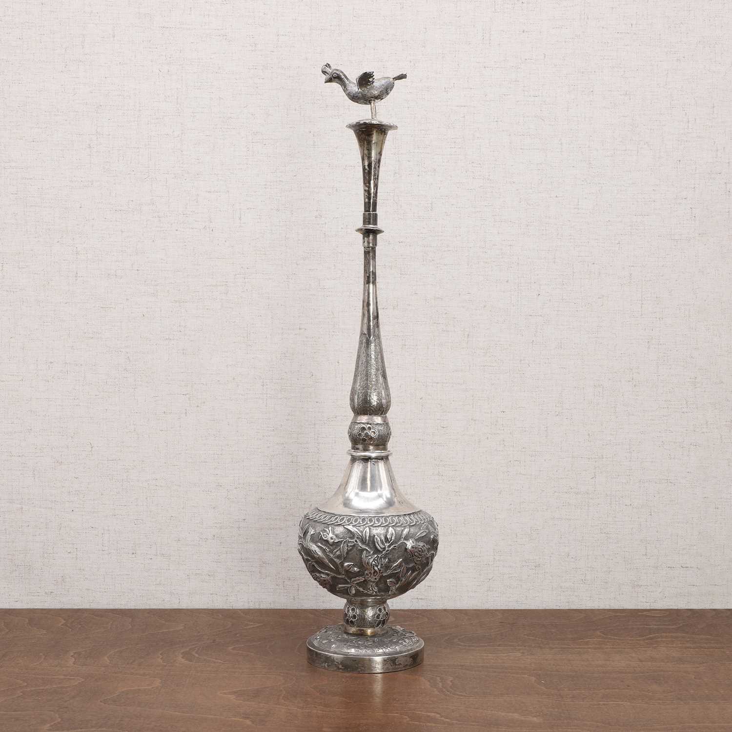 A Chinese export silver rosewater sprinkler, - Image 3 of 11