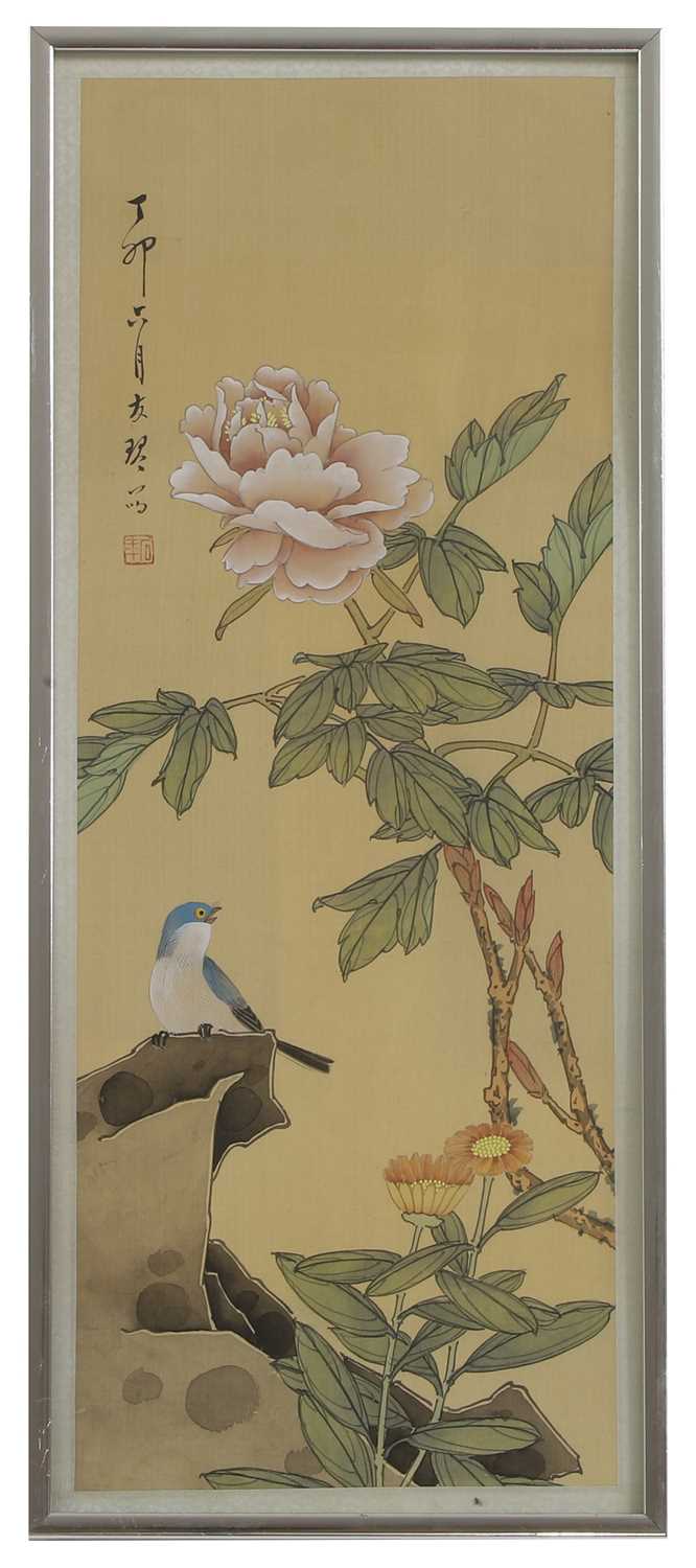 A collection of eight Chinese gouache paintings, - Image 16 of 17