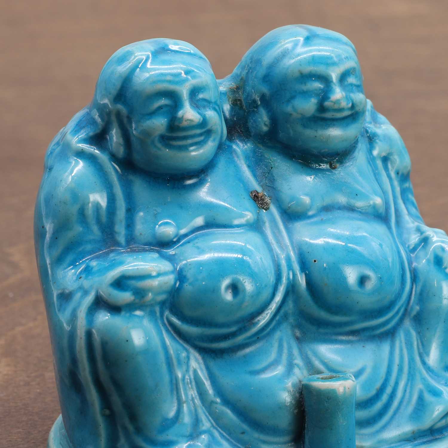 A Chinese turquoise-glazed incense holder, - Image 7 of 9