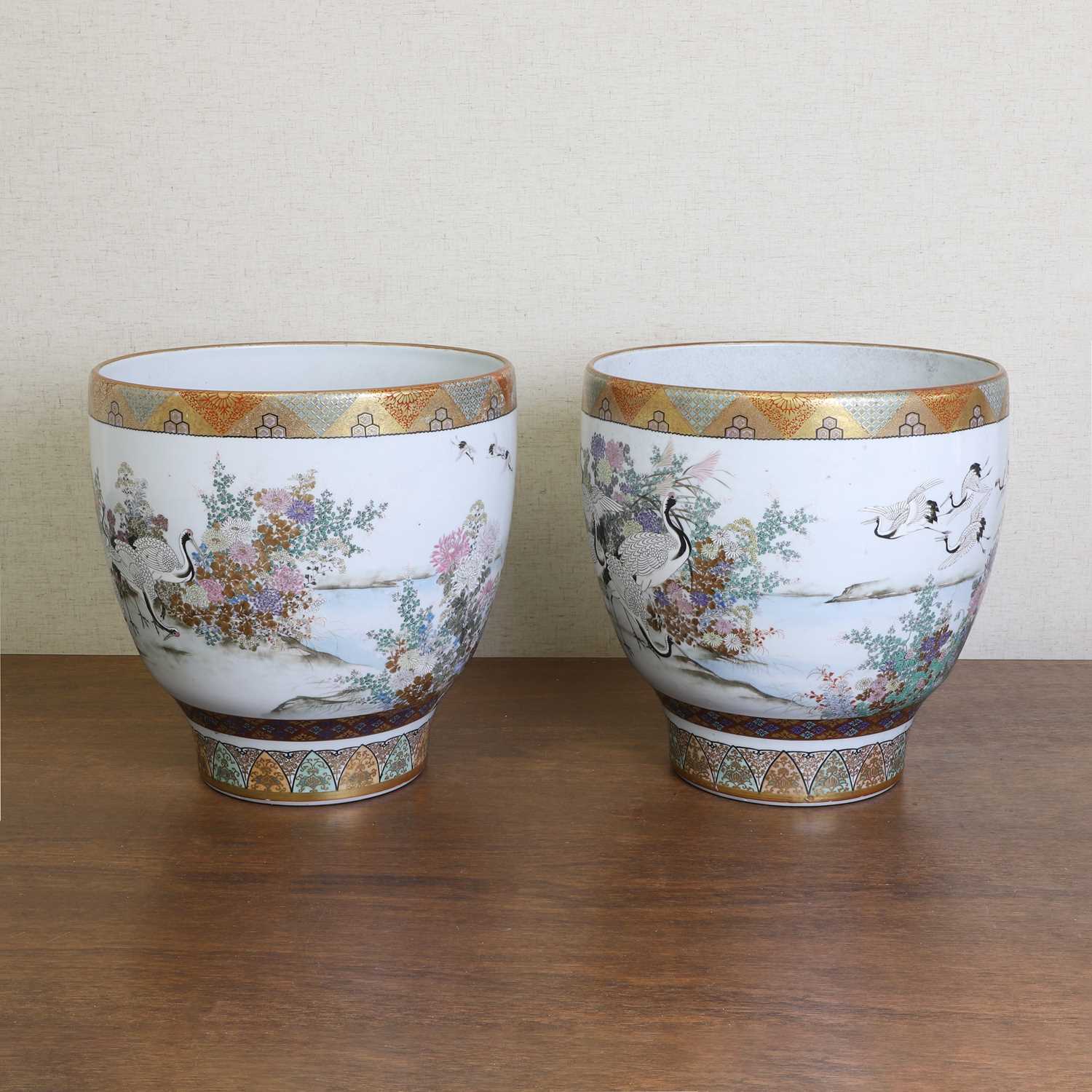 A pair of Japanese Kutani vases, - Image 2 of 12