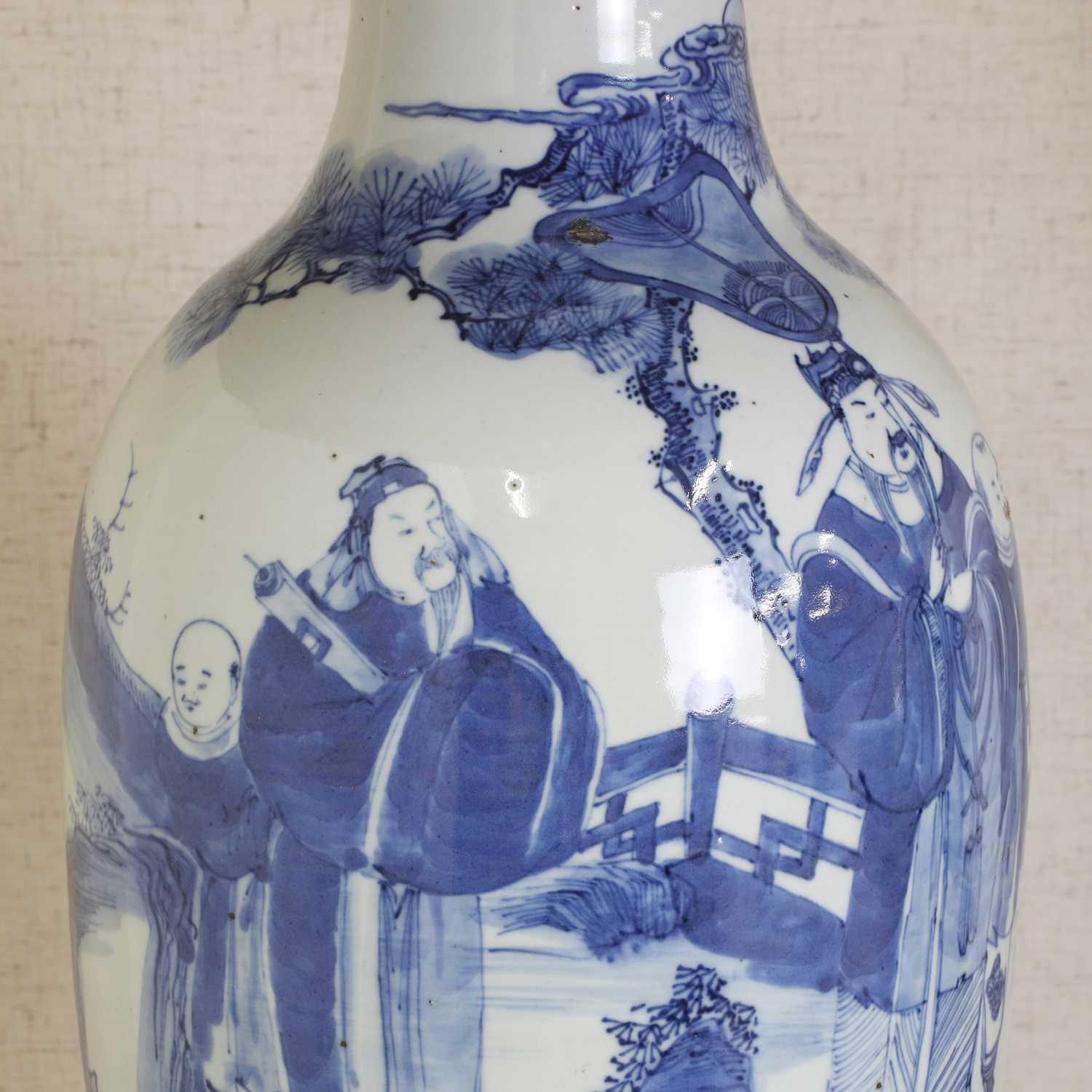 A Chinese blue and white vase, - Image 6 of 10
