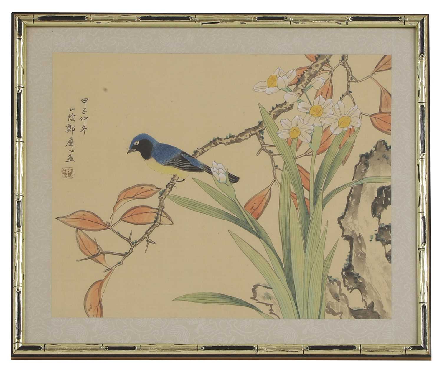 A collection of twelve Chinese gouache paintings, - Image 14 of 25