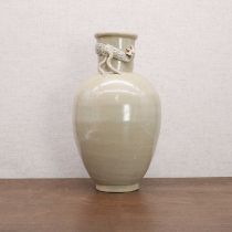 A Chinese celadon-glazed vase,