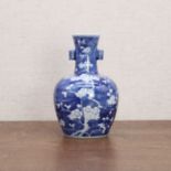 A Chinese blue and white vase,