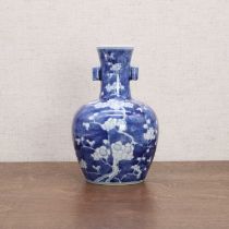 A Chinese blue and white vase,