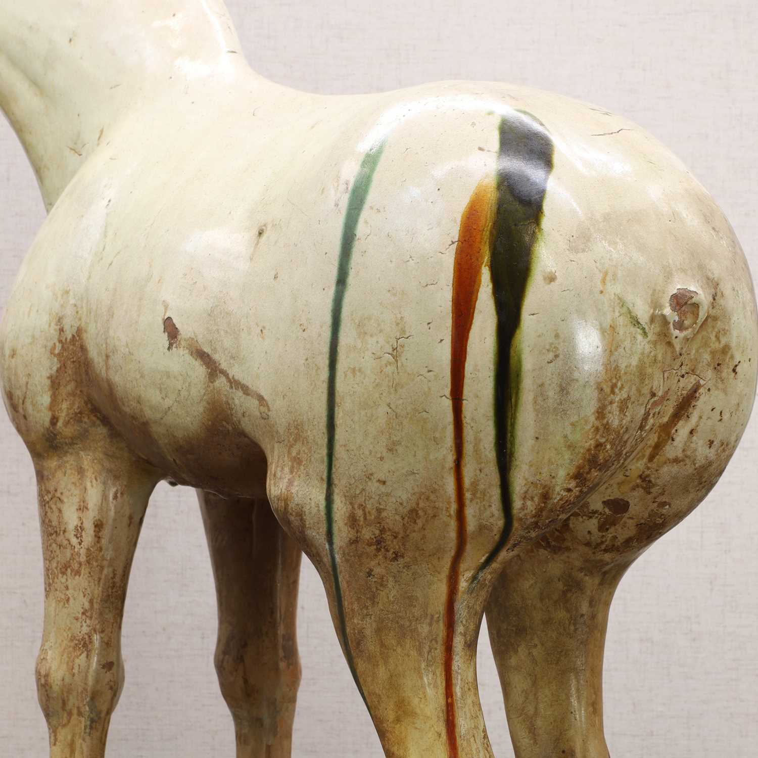 A Chinese sancai-glazed pottery horse, - Image 13 of 23