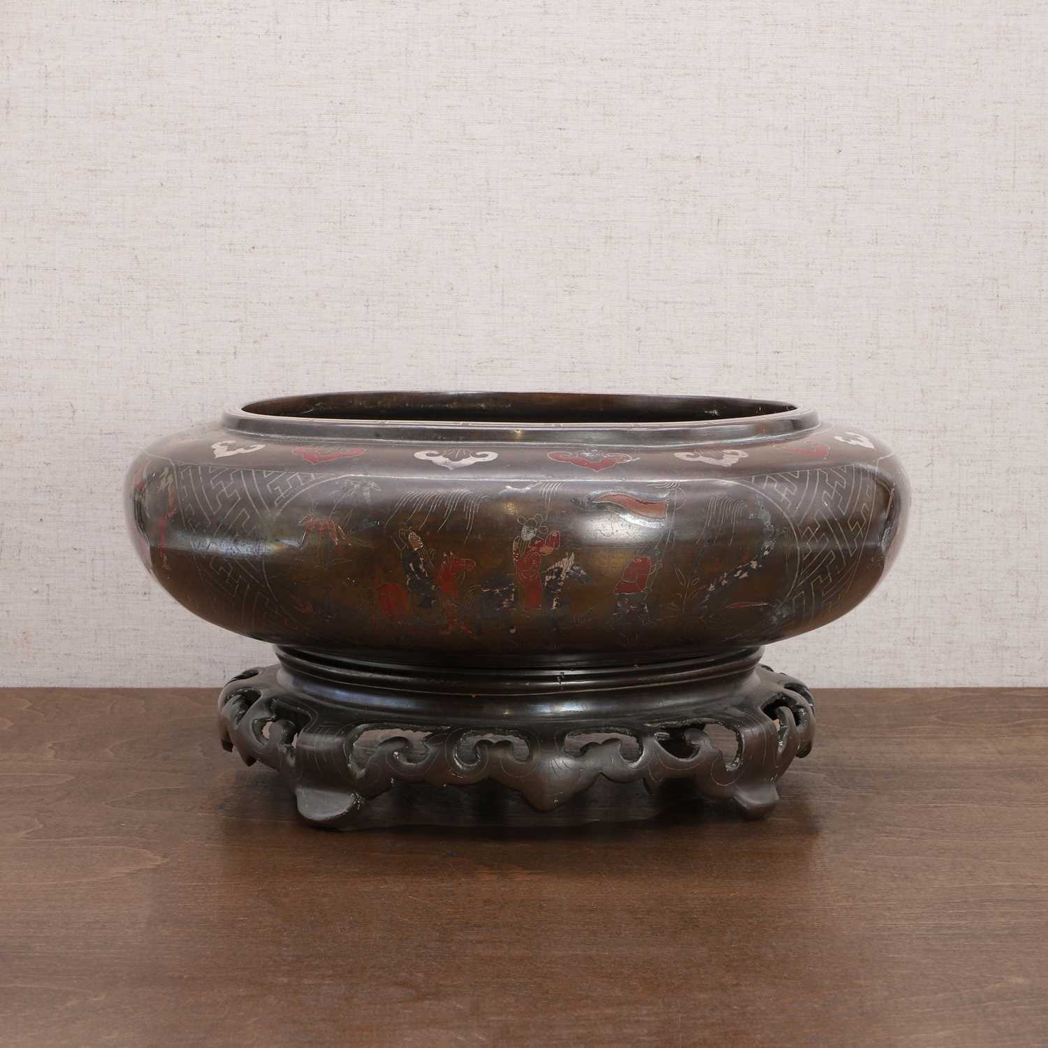 A Japanese bronze incense burner, - Image 5 of 12