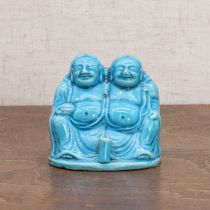 A Chinese turquoise-glazed incense holder,