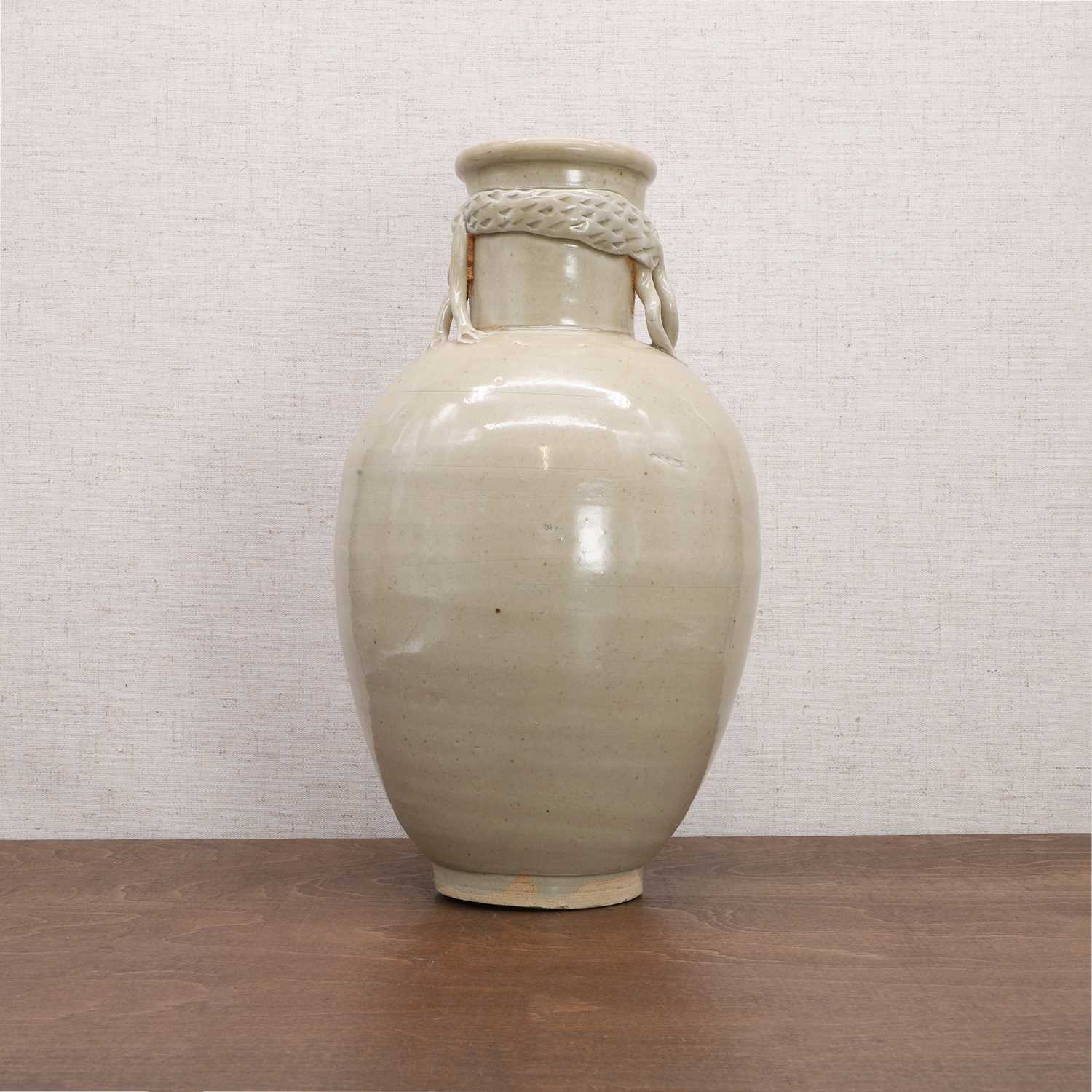 A Chinese celadon-glazed vase, - Image 3 of 7