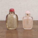 Two Chinese Peking glass snuff bottles,