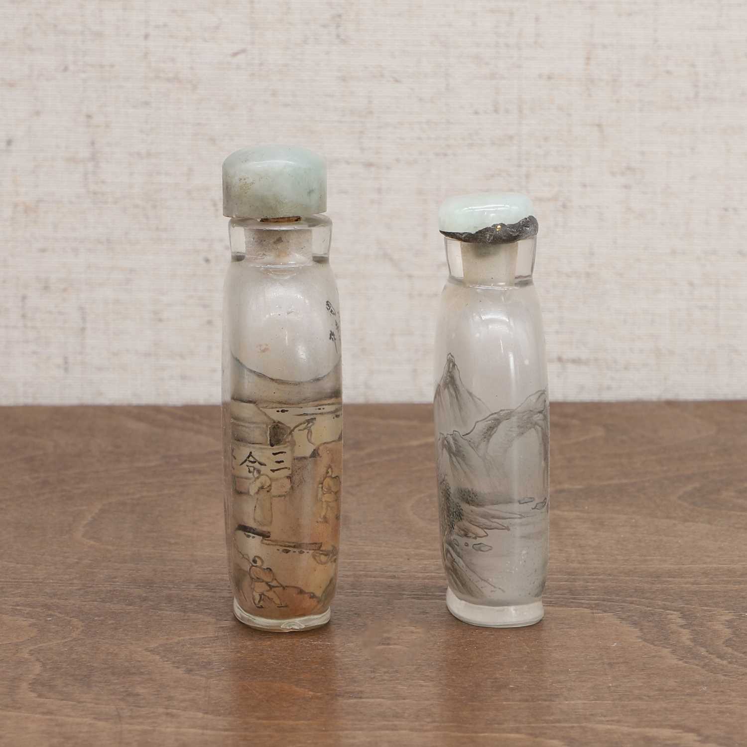 Two Chinese inside-painted snuff bottles, - Image 4 of 7