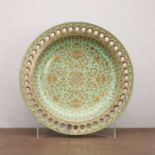 A large Chinese famille rose plate,