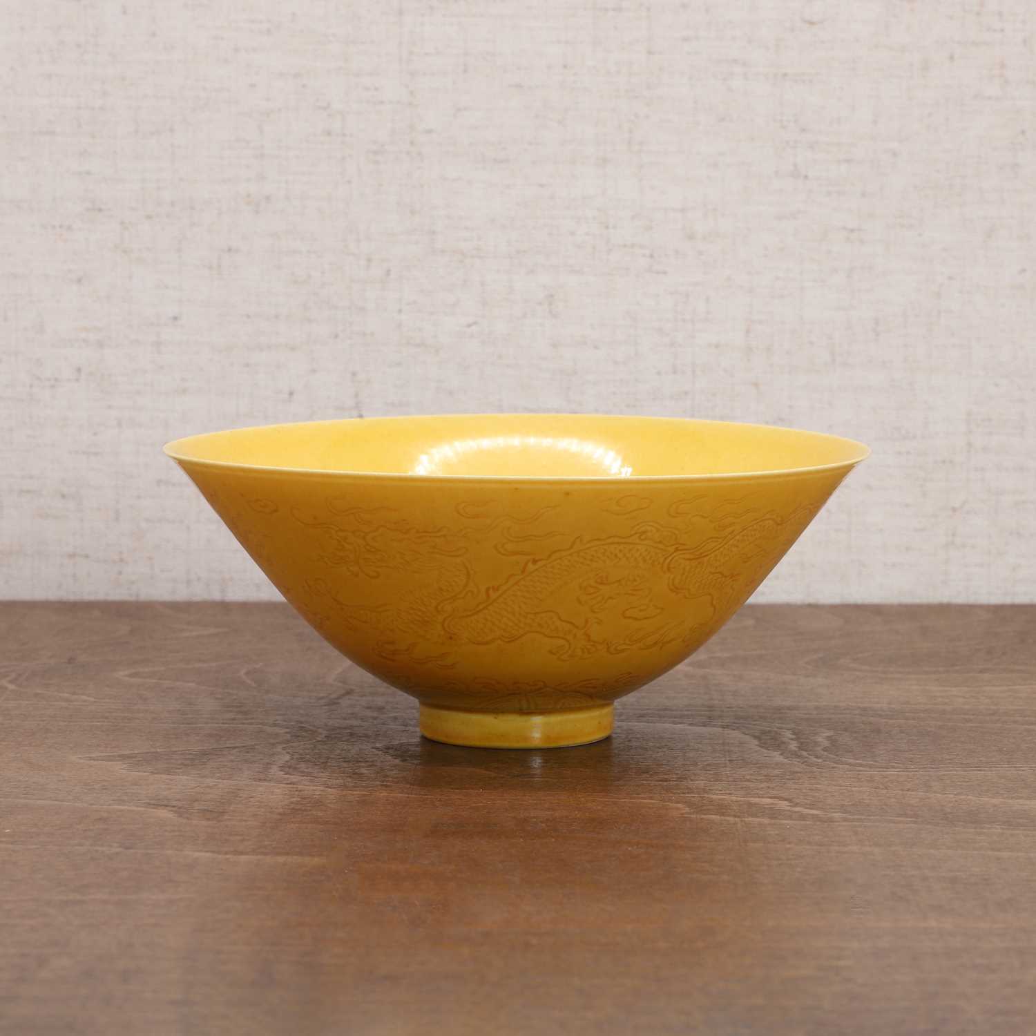 A Chinese yellow-glazed bowl, - Image 2 of 8