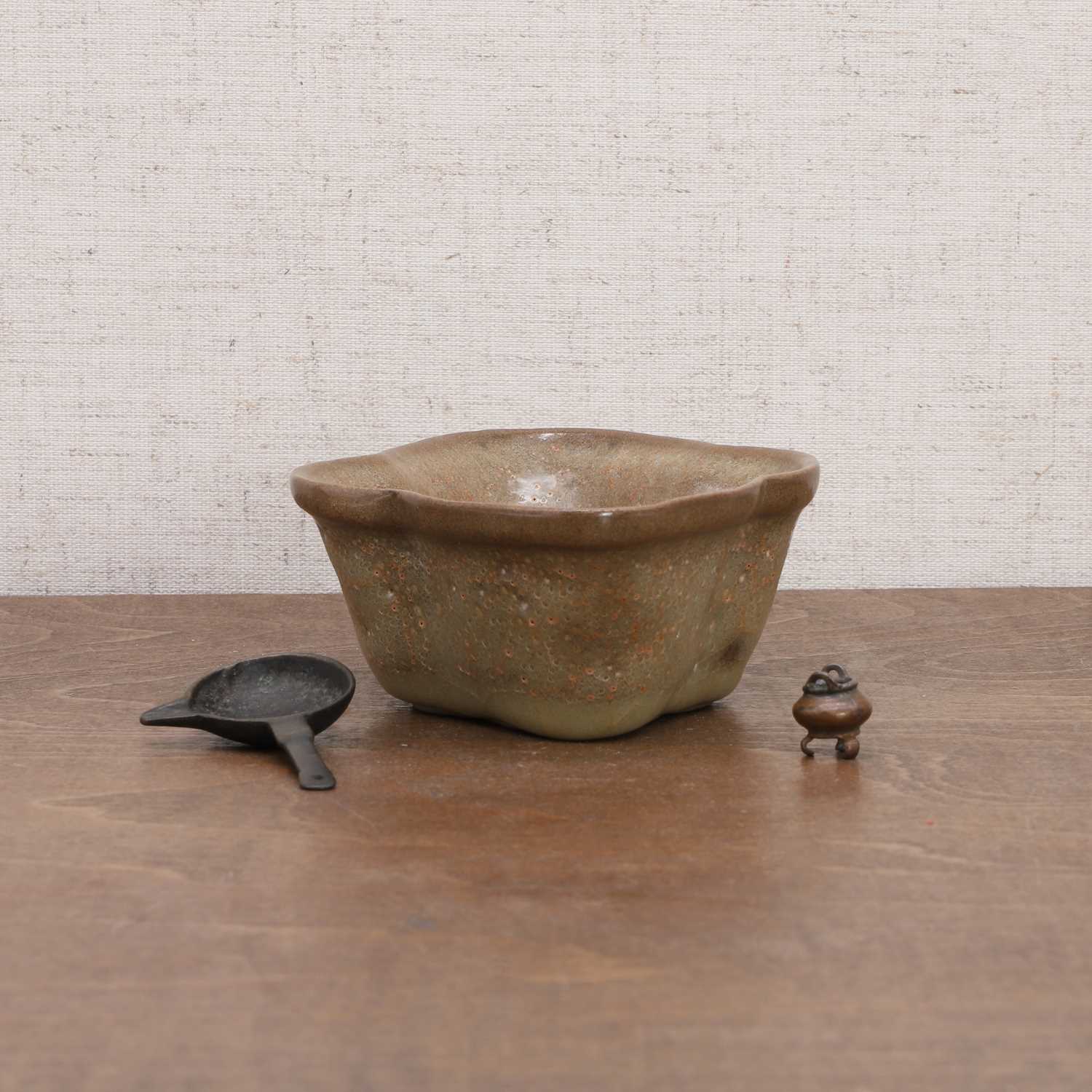 A Chinese celadon brush washer, - Image 3 of 9