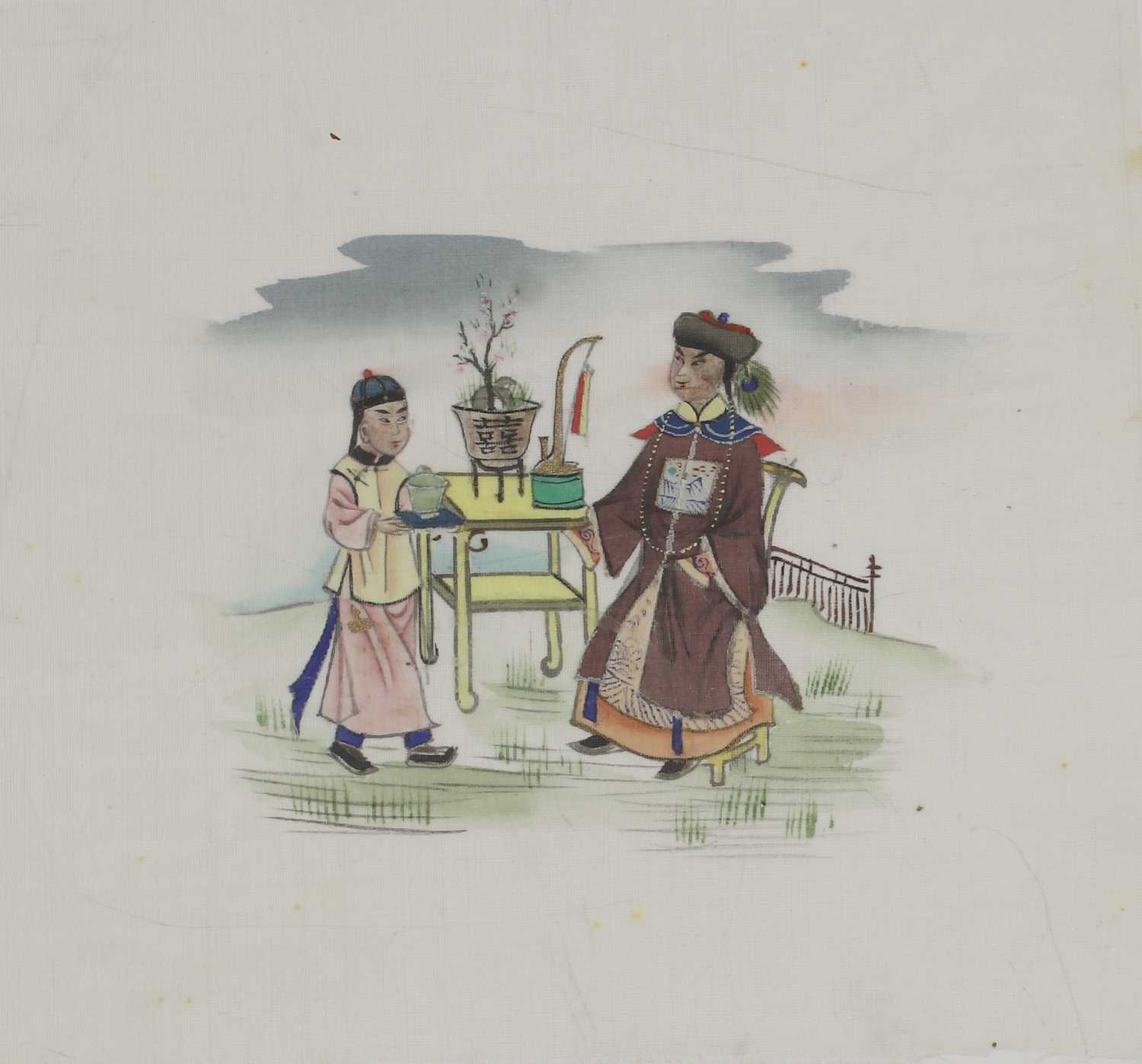 A collection of Chinese gouache paintings, - Image 7 of 8