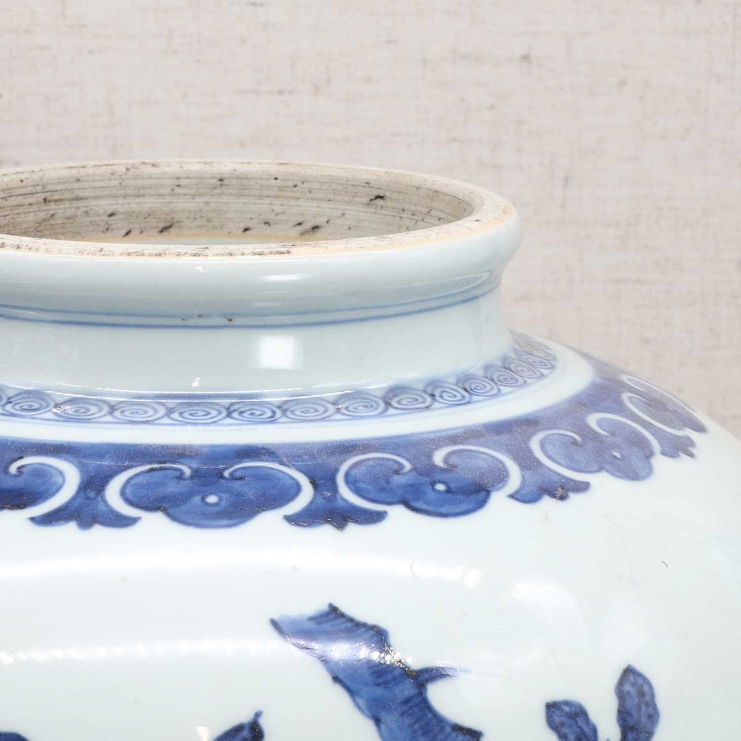 A Chinese blue and white jar, - Image 5 of 8