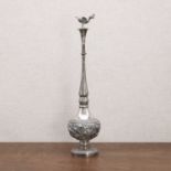 A Chinese export silver rosewater sprinkler,