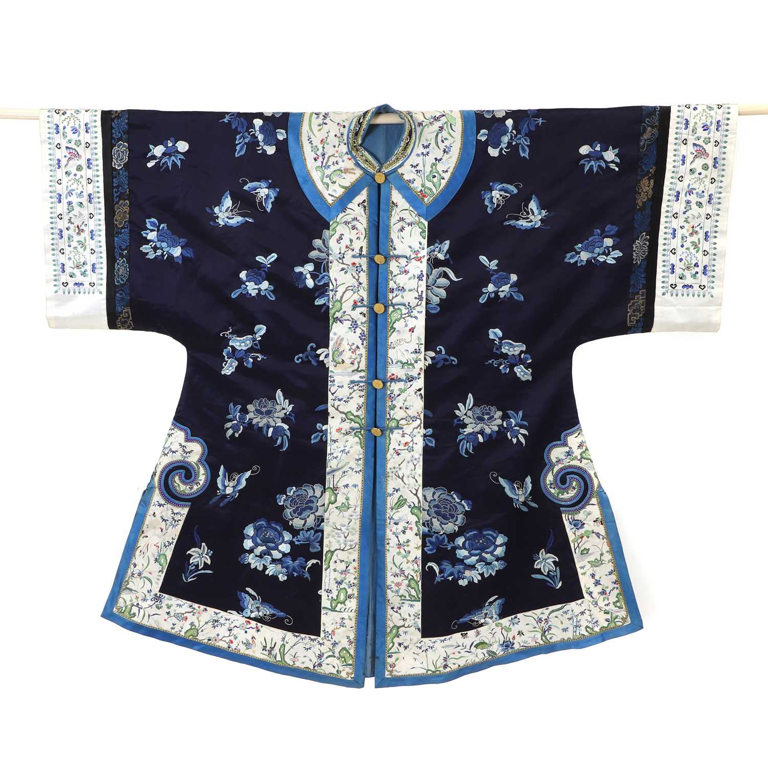 A Chinese embroidered lady's robe,