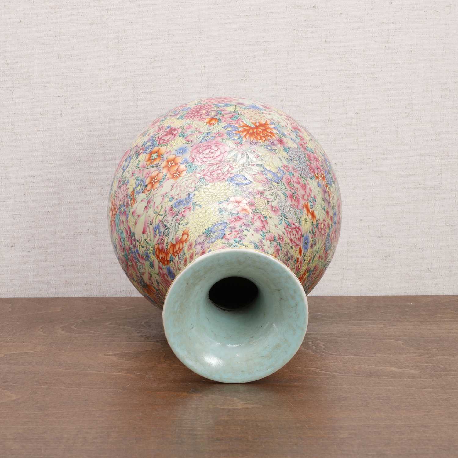 A Chinese famille rose yuhuchun vase, - Image 5 of 8