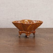 A Chinese marbled clay bowl,