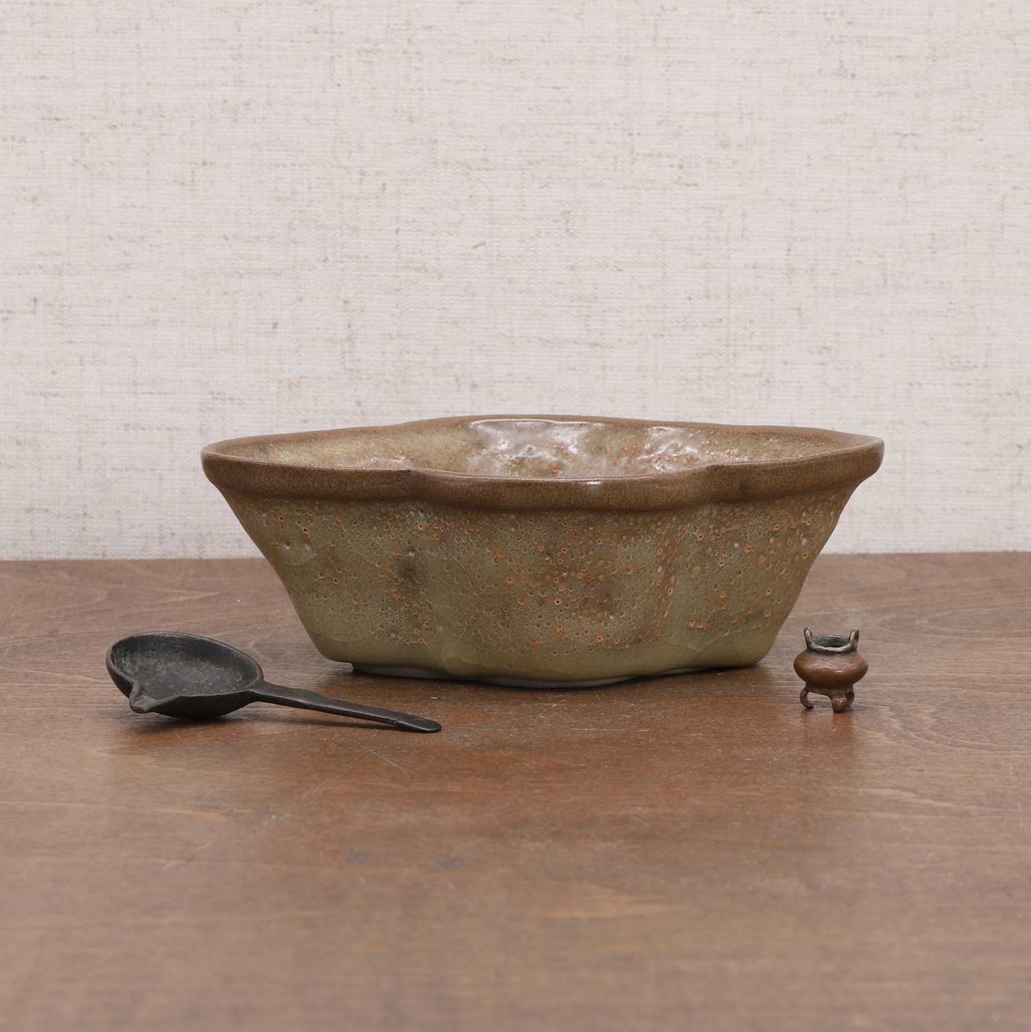 A Chinese celadon brush washer, - Image 2 of 9