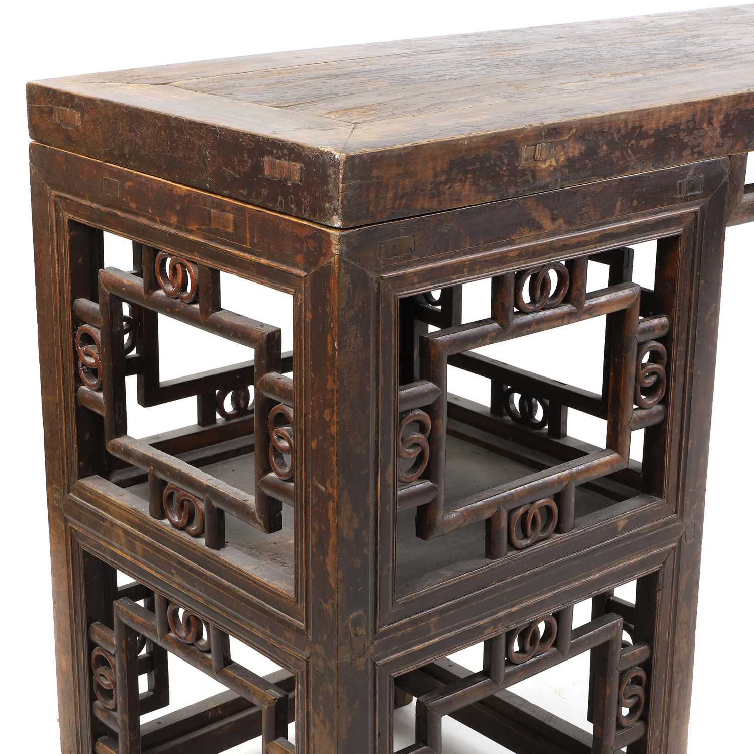 A Chinese nanmu pedestal table jiaji’an, - Image 9 of 14