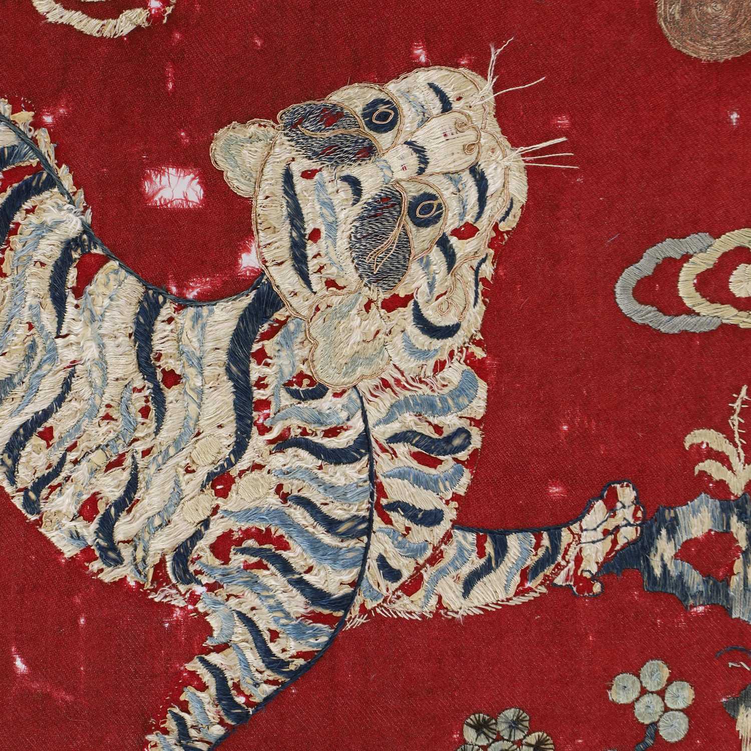 Two Chinese embroidered panels, - Image 7 of 10