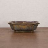 A Chinese brass incense burner,