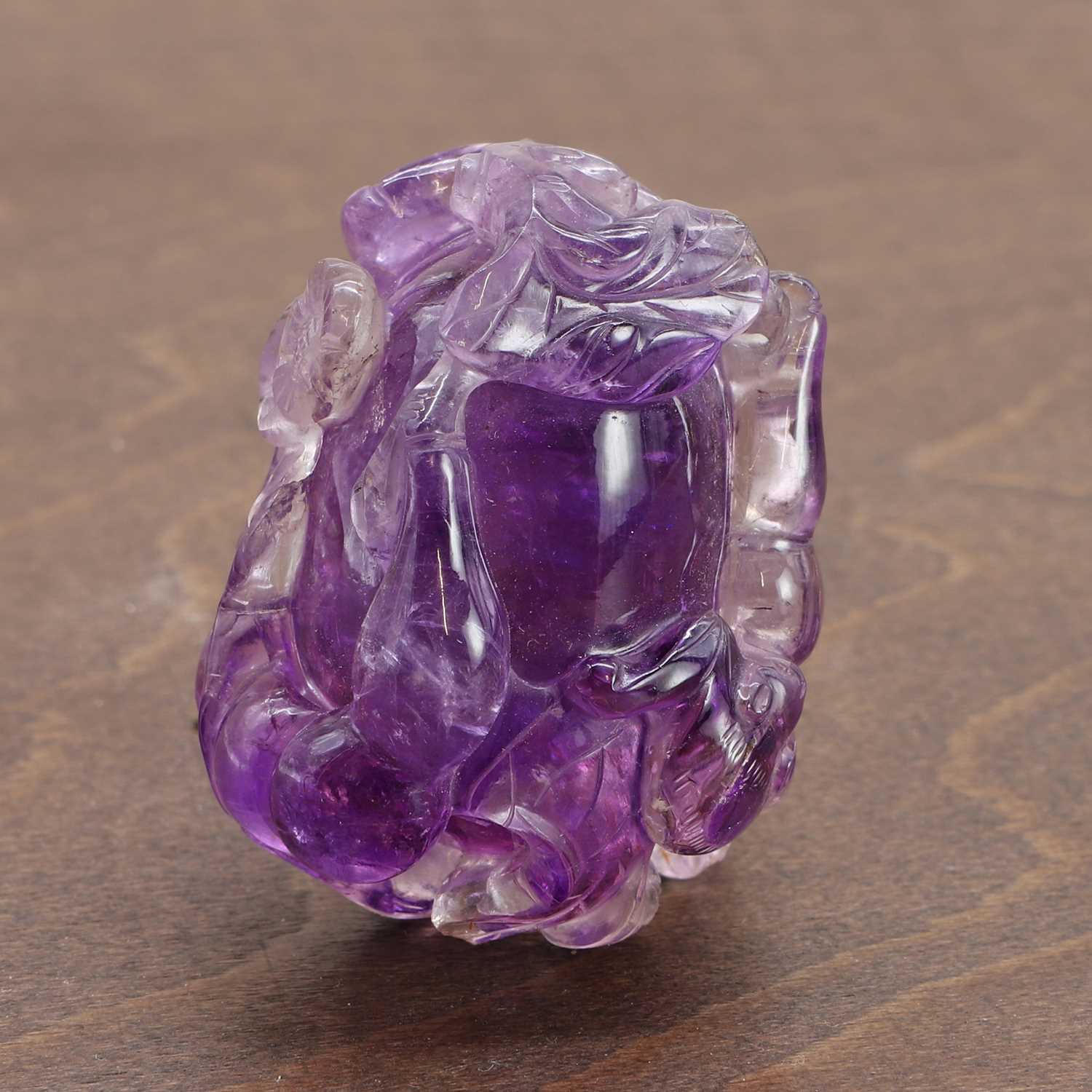 A Chinese amethyst carving, - Image 7 of 9