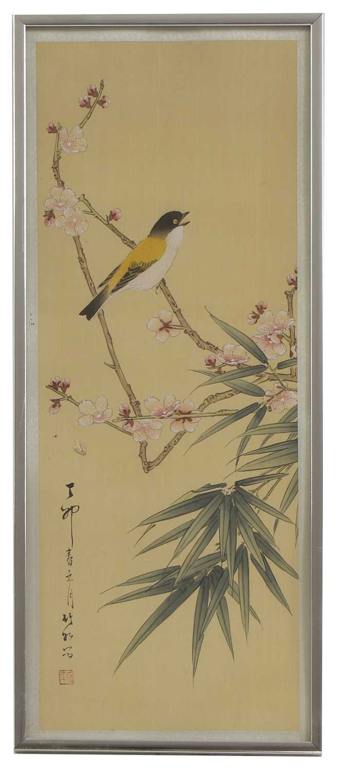 A collection of eight Chinese gouache paintings, - Image 14 of 17