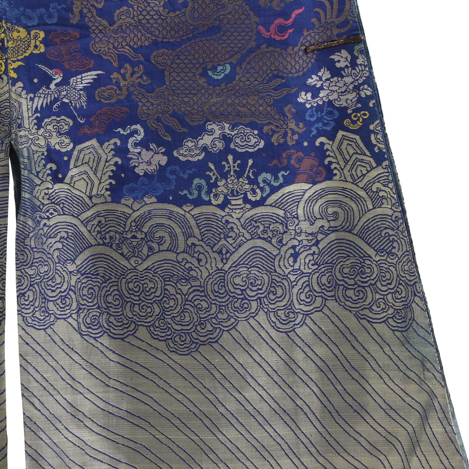 A Chinese brocade-weave dragon robe, - Image 14 of 17