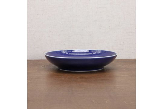 A Chinese blue-glazed plate, - Image 3 of 4