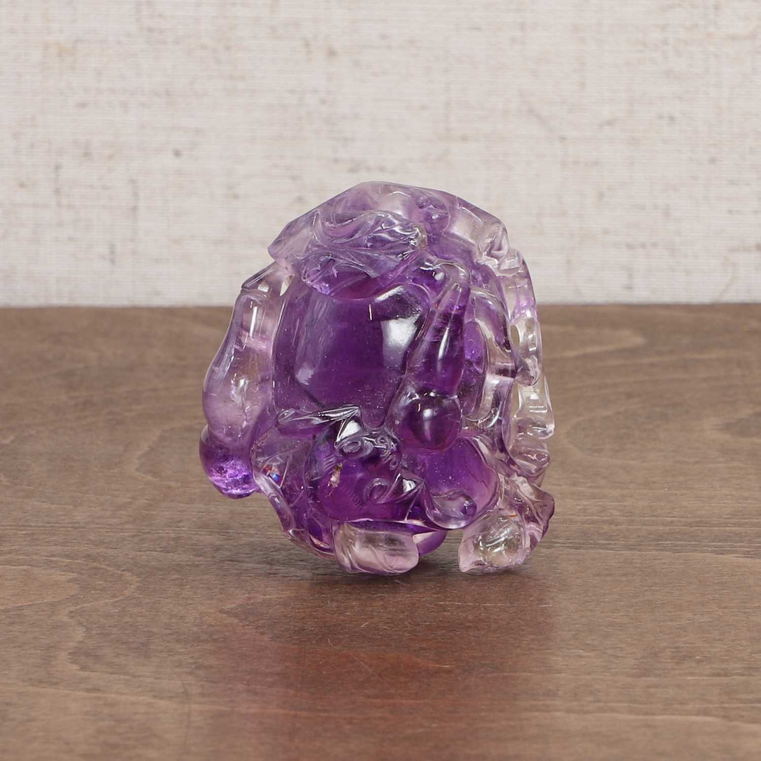 A Chinese amethyst carving, - Image 9 of 9