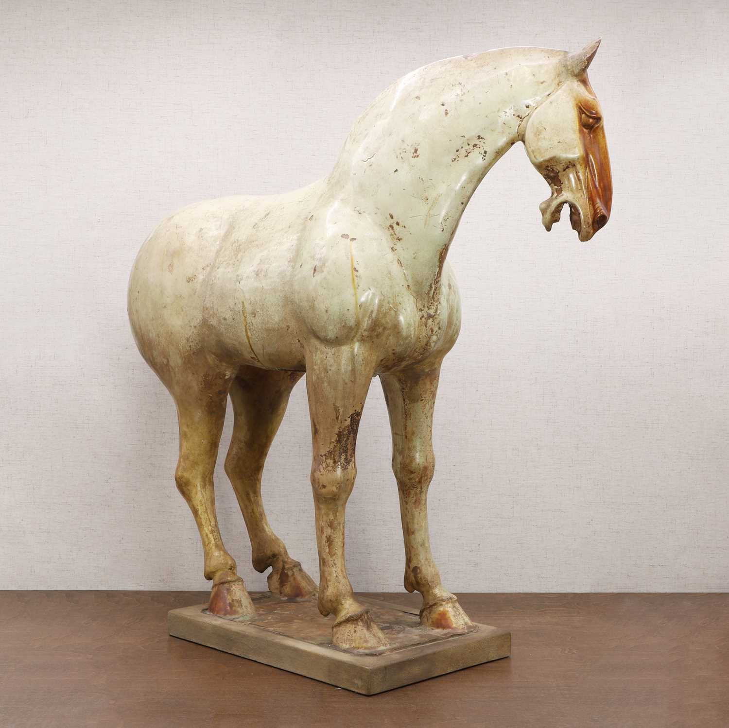 A Chinese sancai-glazed pottery horse, - Image 4 of 23