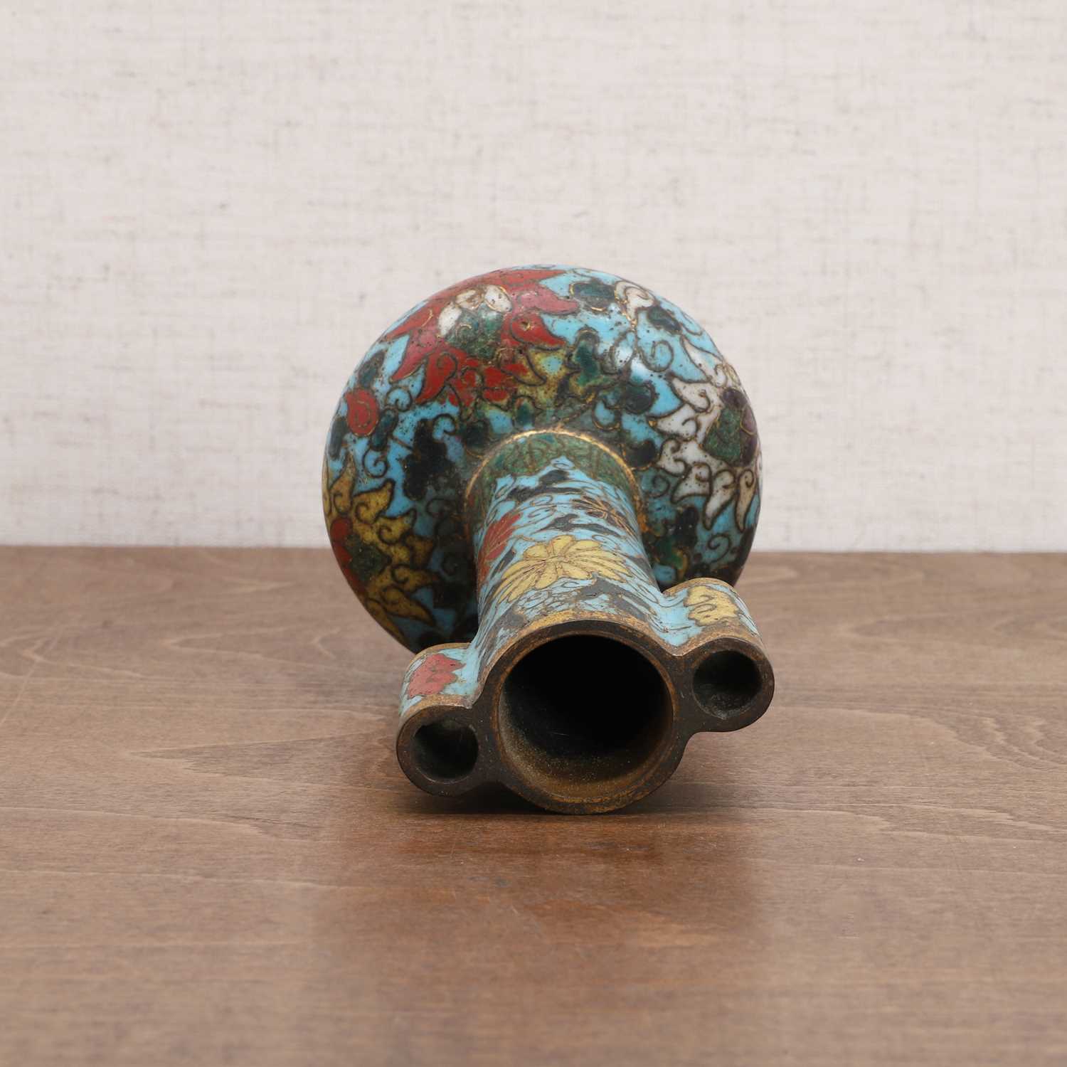 A Chinese cloisonné arrow vase, - Image 6 of 7