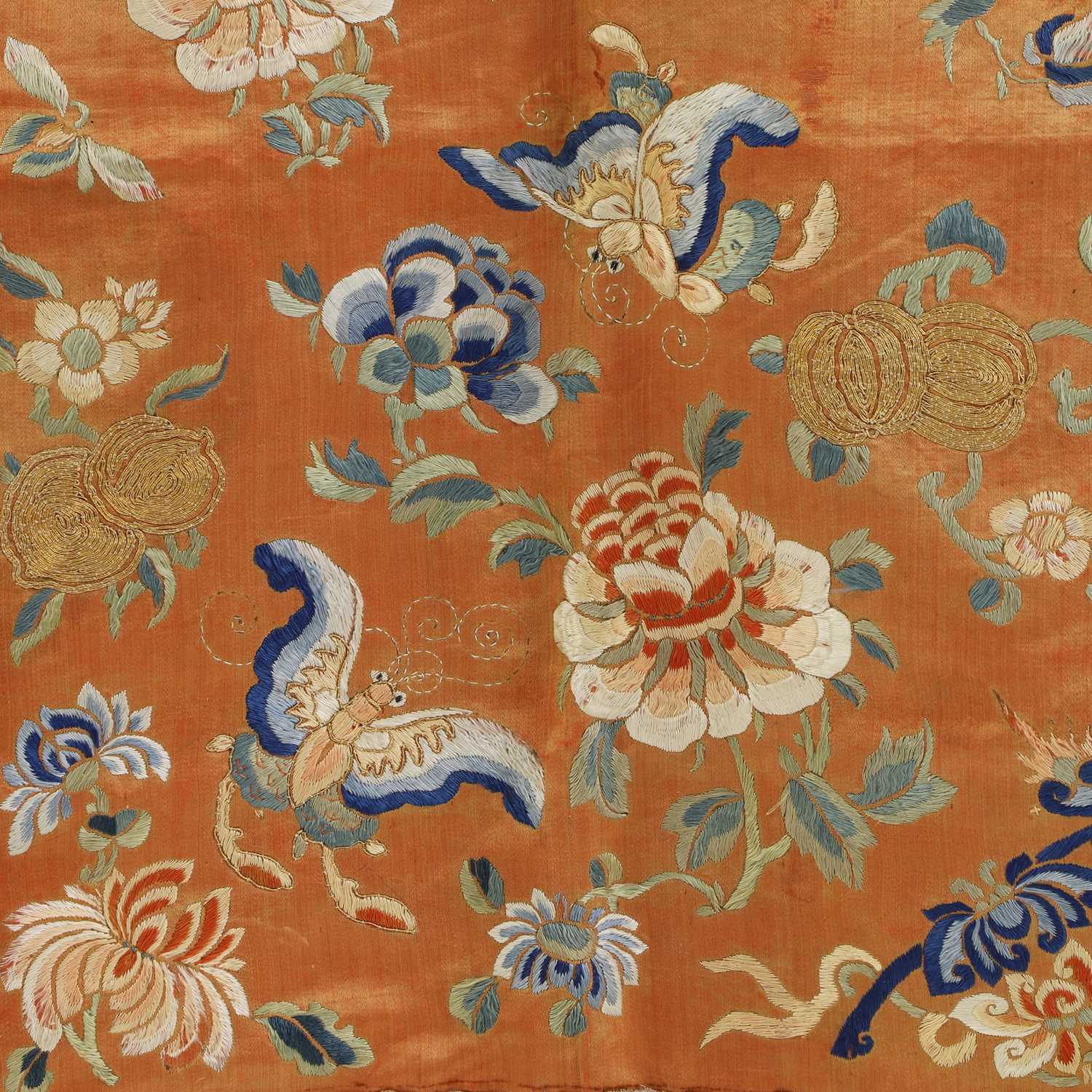 Two Chinese embroidered panels, - Image 10 of 10