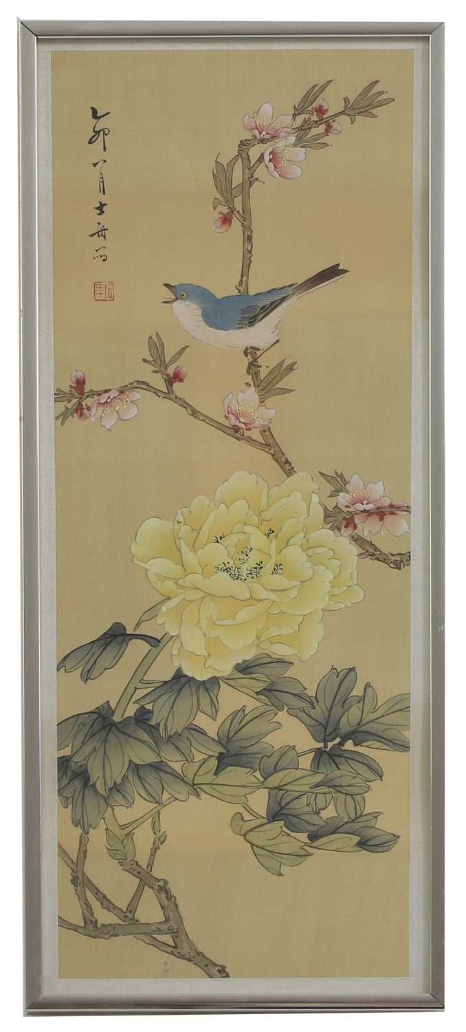 A collection of eight Chinese gouache paintings, - Image 6 of 17