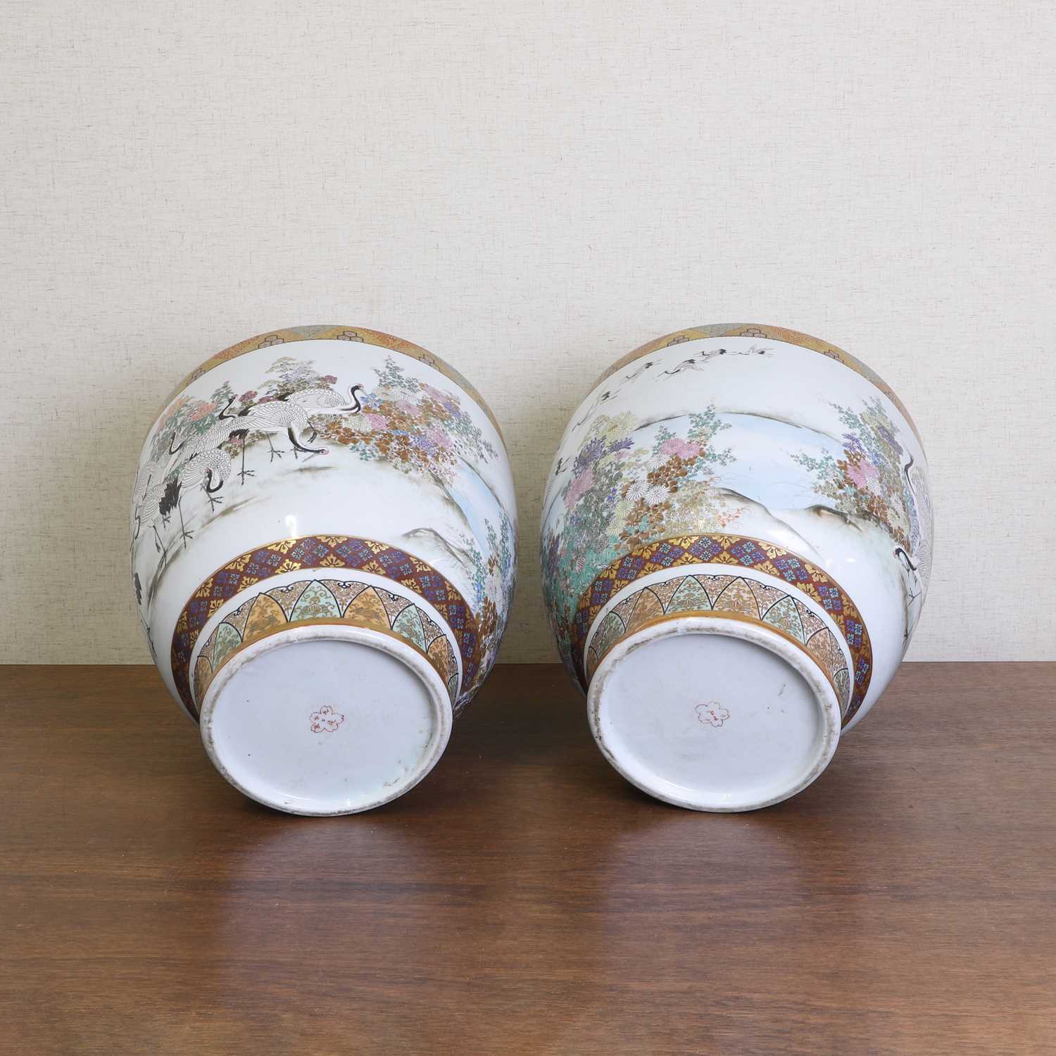 A pair of Japanese Kutani vases, - Image 10 of 12