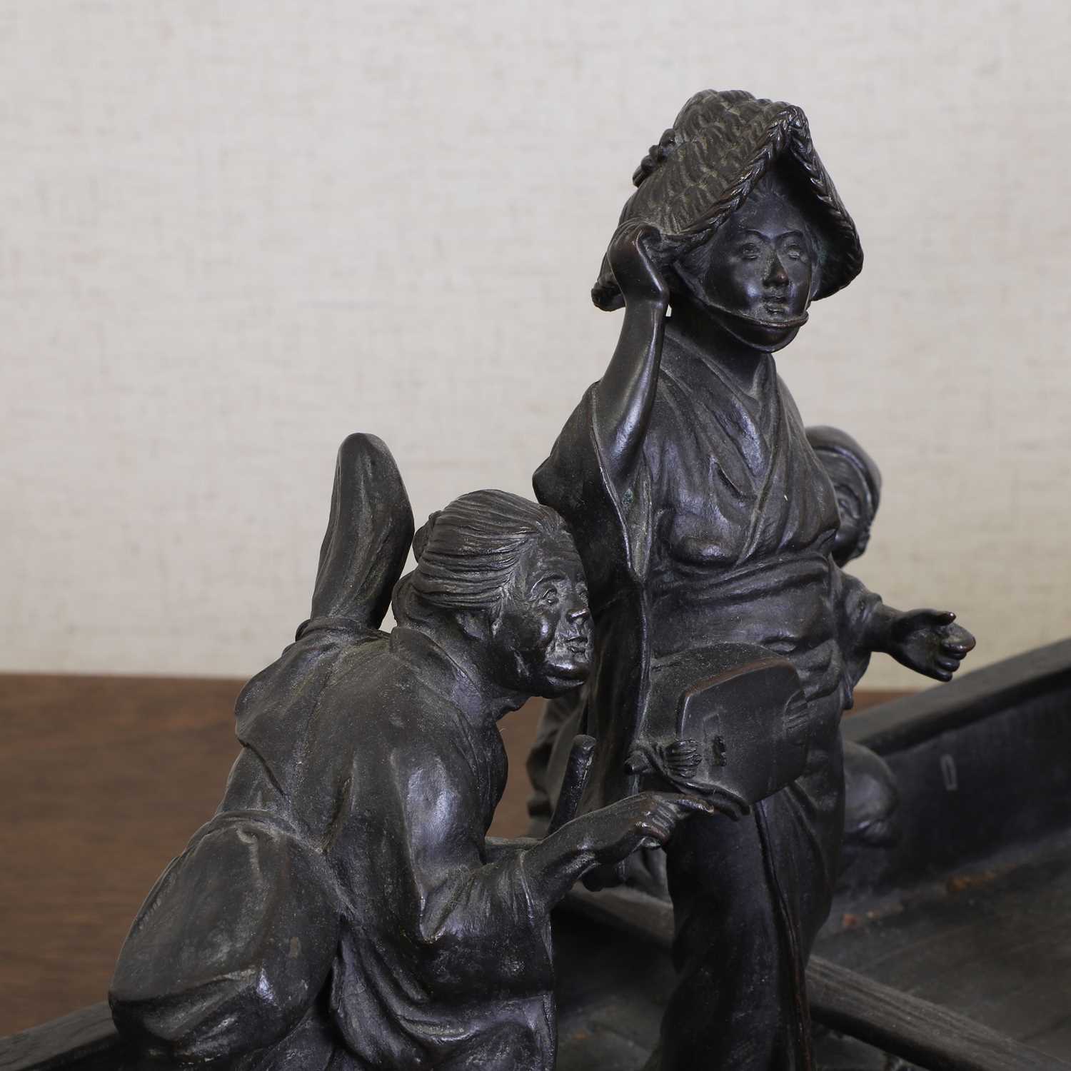 A Japanese bronze okimono, - Image 7 of 10