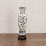A Chinese Canton painted enamel vase,