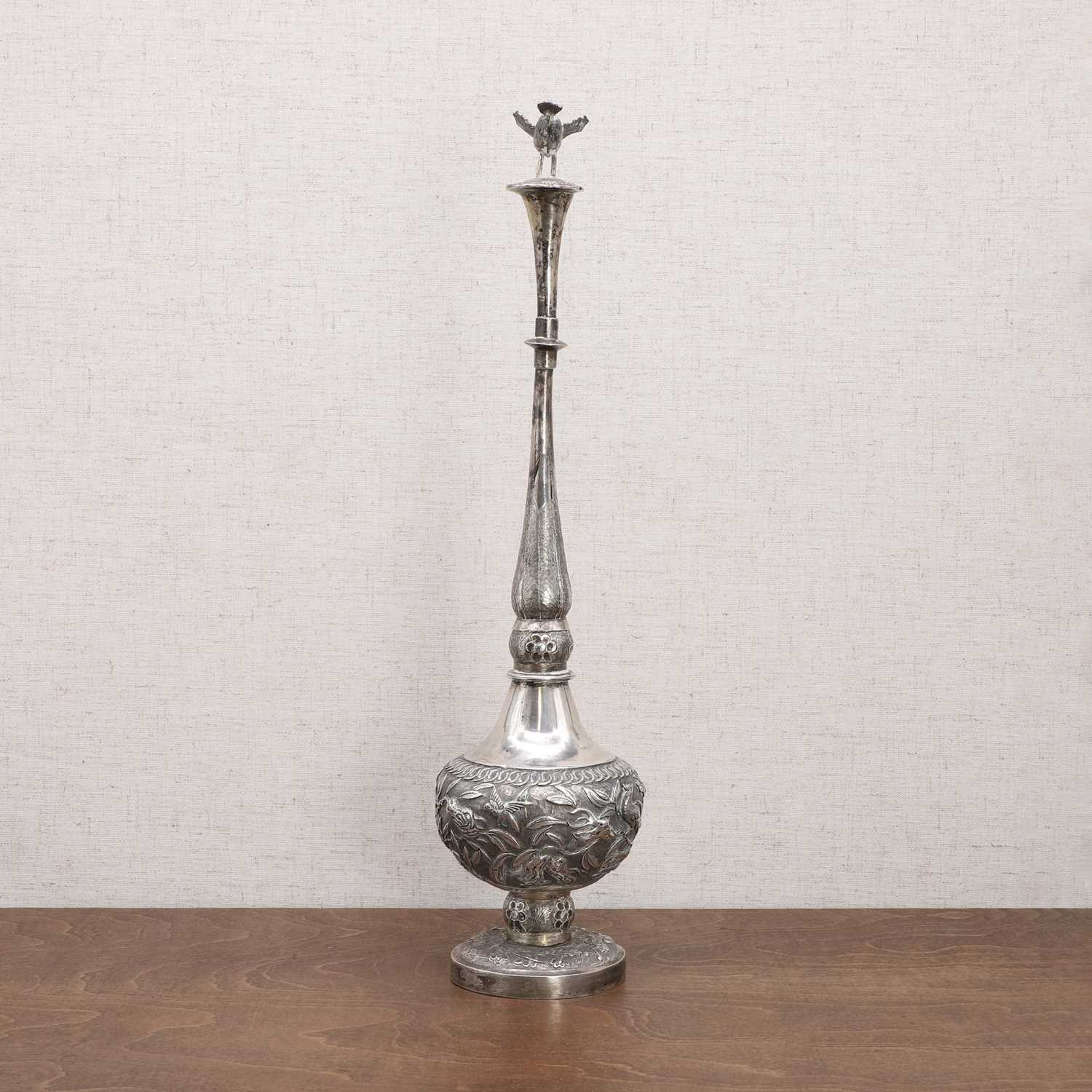 A Chinese export silver rosewater sprinkler, - Image 2 of 11