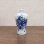 A Chinese copper-red and underglaze-blue snuff bottle,