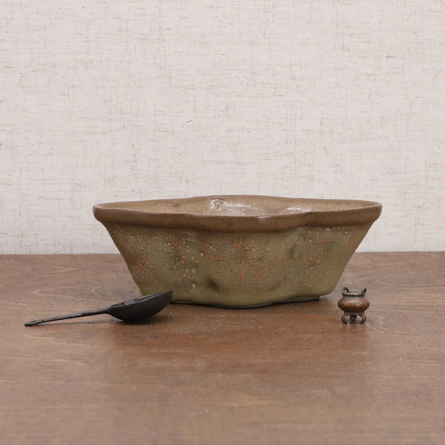 A Chinese celadon brush washer, - Image 4 of 9