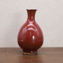 A Chinese flambé-glazed vase,
