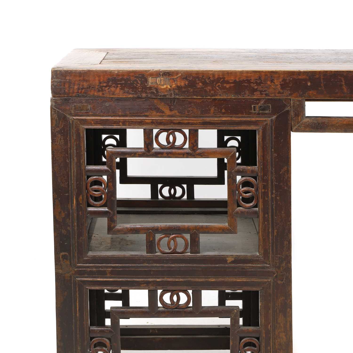 A Chinese nanmu pedestal table jiaji’an, - Image 13 of 14