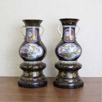 A pair of Japanese Imari vases,