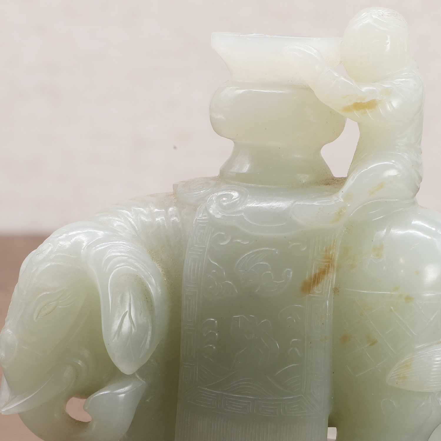 Two Chinese jade carvings, - Image 6 of 6