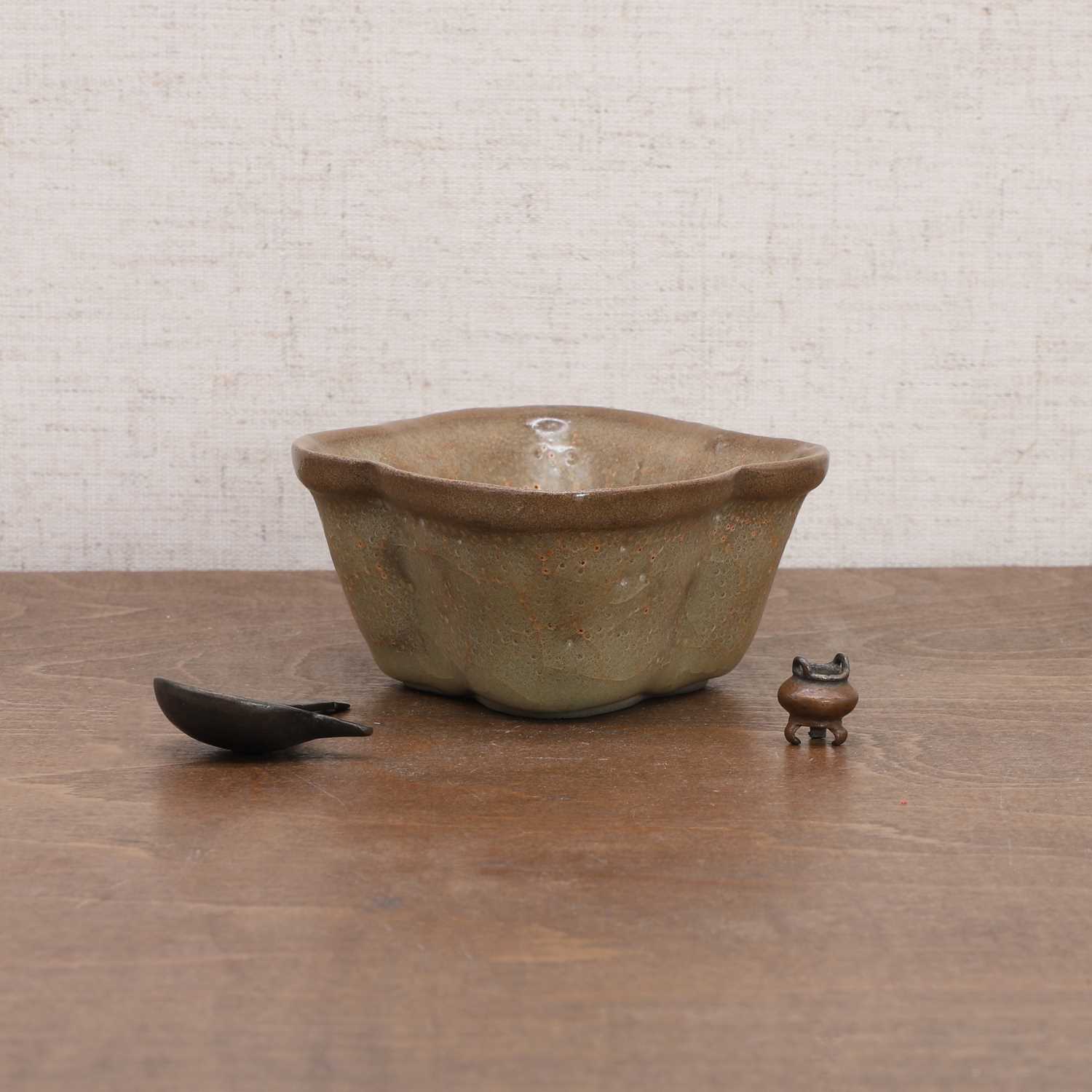 A Chinese celadon brush washer, - Image 5 of 9