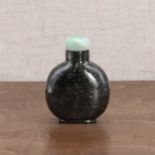 A Chinese spinach jade snuff bottle,