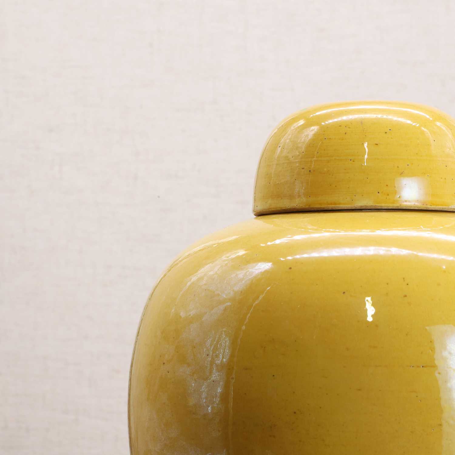 A Chinese yellow-glazed jar and cover, - Image 7 of 8